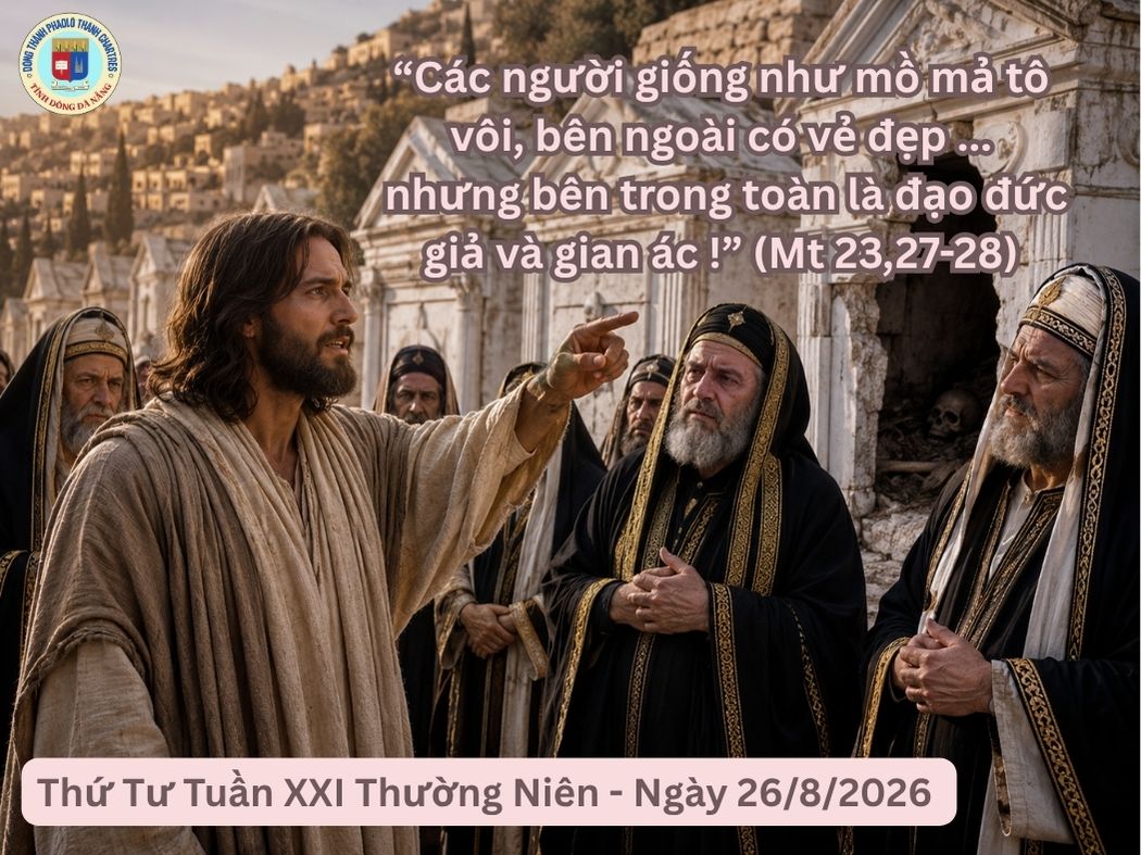 Suy Niệm Lời Chúa - Thứ Tư Tuần XXI Thường Niên - Ngày 26/8/2026