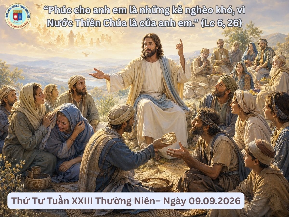 Suy Niệm Lời Chúa - Thứ Tư Tuần XXIII Thường Niên - Ngày 09/09/2026